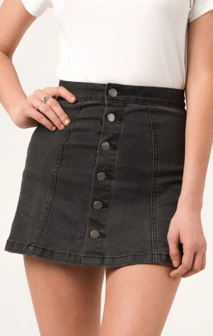 Afends Womens Jawbreaker - Denim Skirt