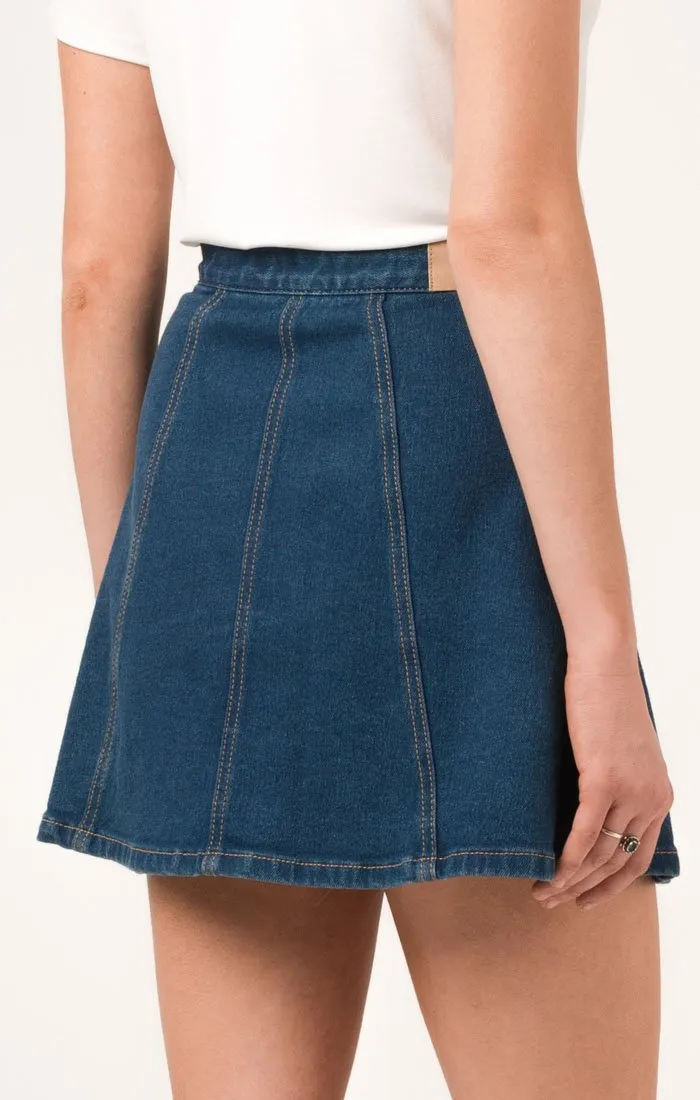 Afends Womens Jawbreaker - Denim Skirt