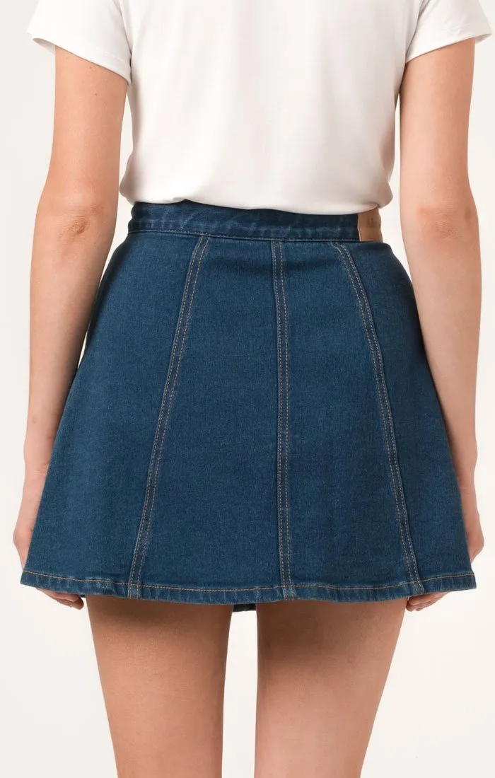 Afends Womens Jawbreaker - Denim Skirt