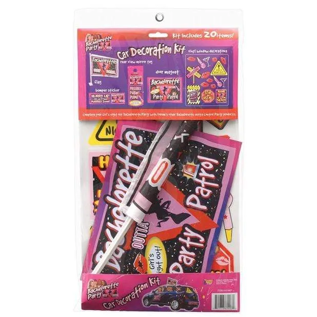 Bachelorette Party - Car Decoration Kit 20 pieces (Multi Colour)