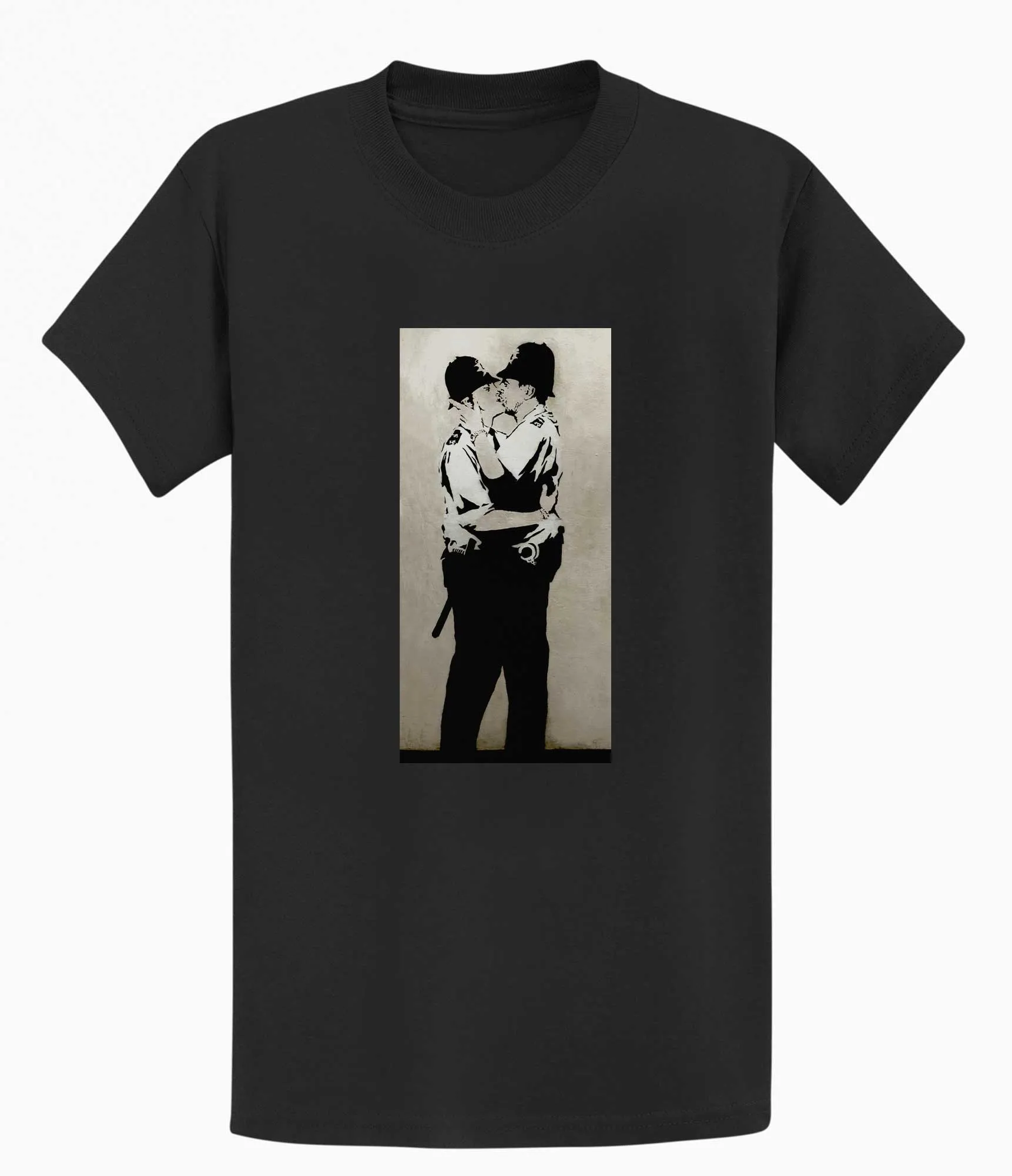 Banksy T-shirt - Kissing Coppers