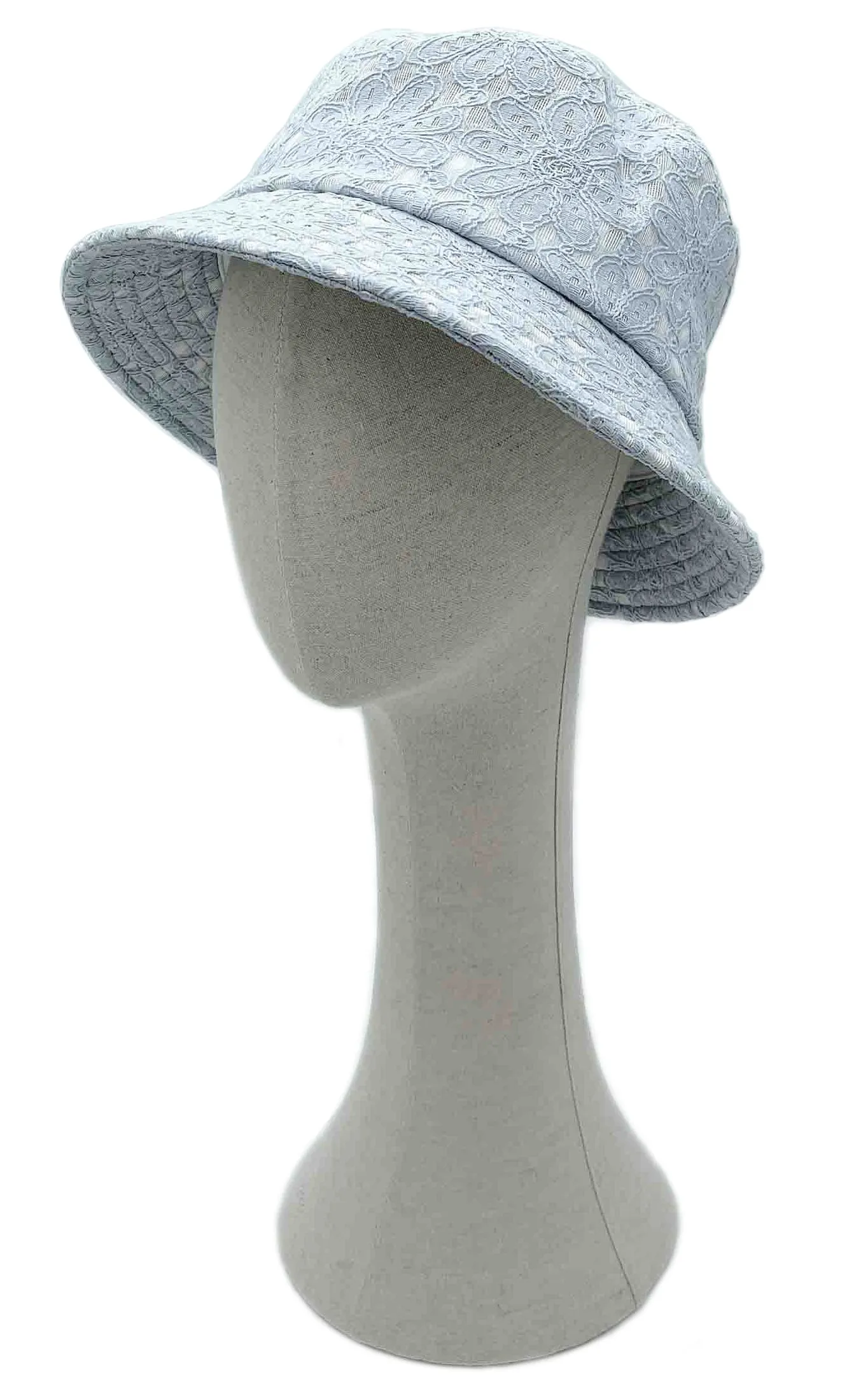 BHU110027 Flower Pattern Lace Bucket Hat