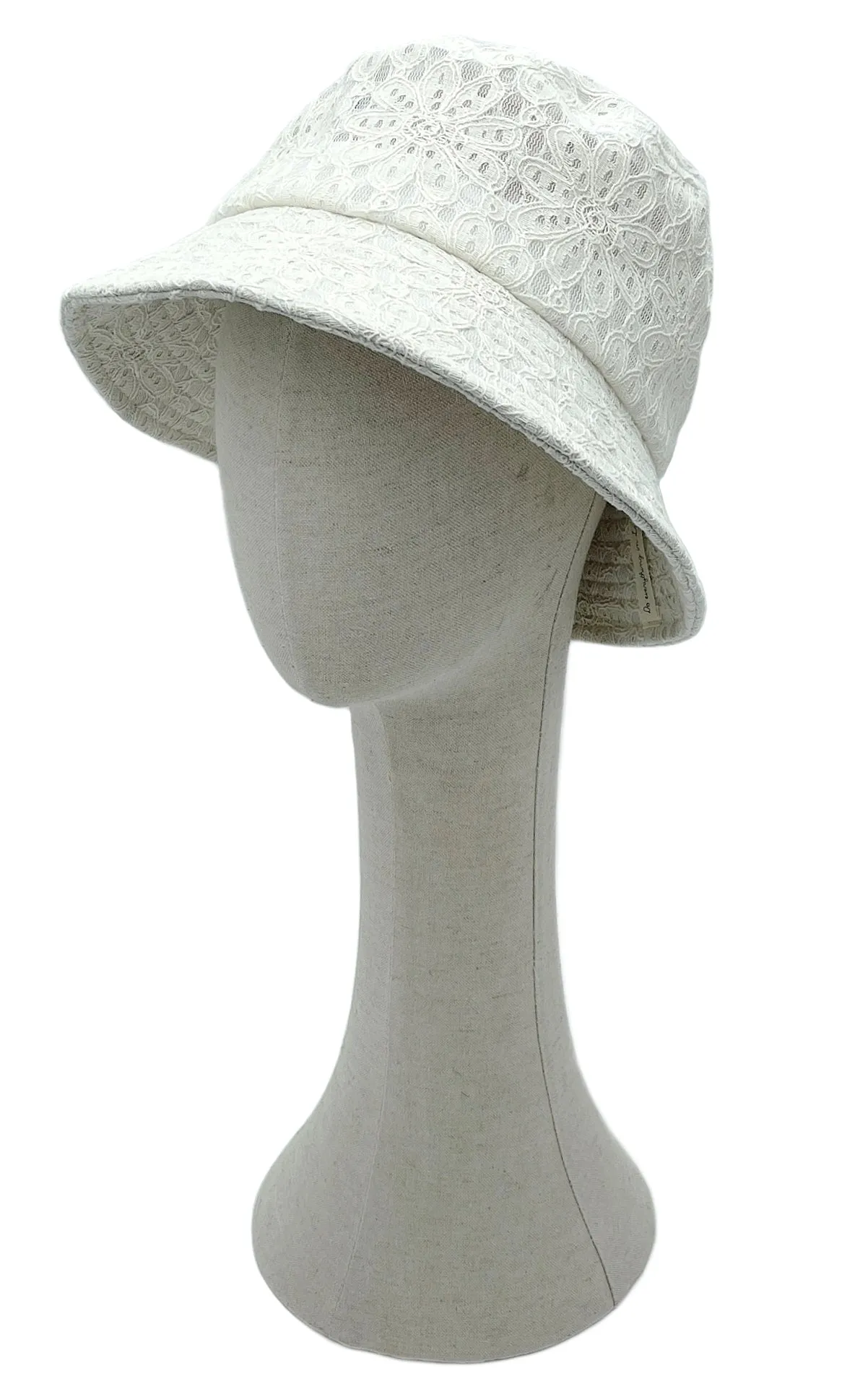 BHU110027 Flower Pattern Lace Bucket Hat