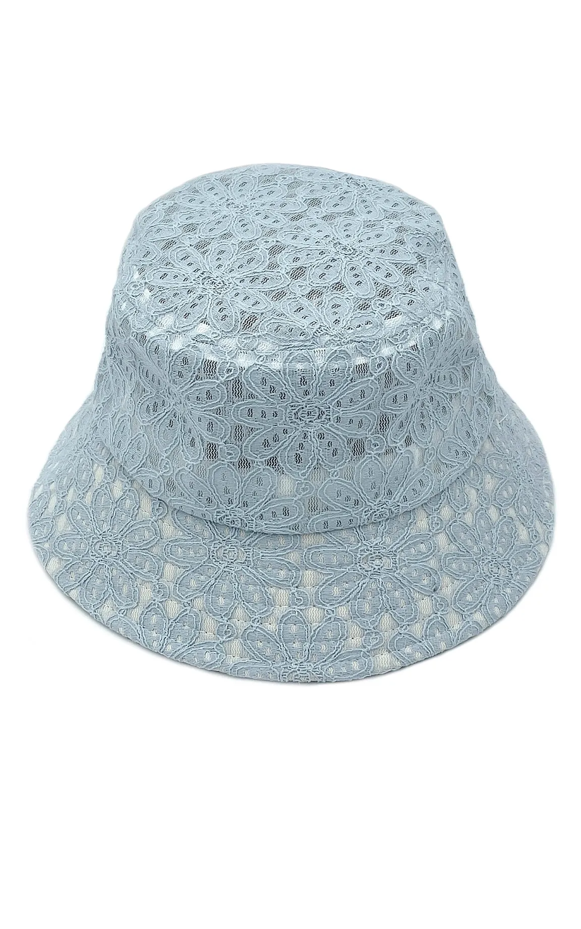 BHU110027 Flower Pattern Lace Bucket Hat