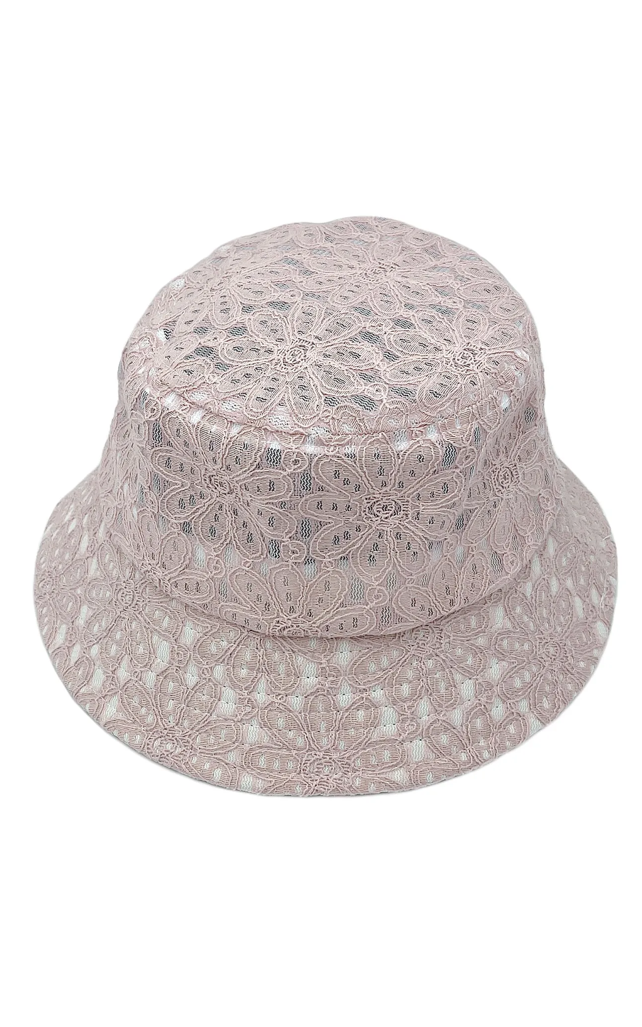 BHU110027 Flower Pattern Lace Bucket Hat