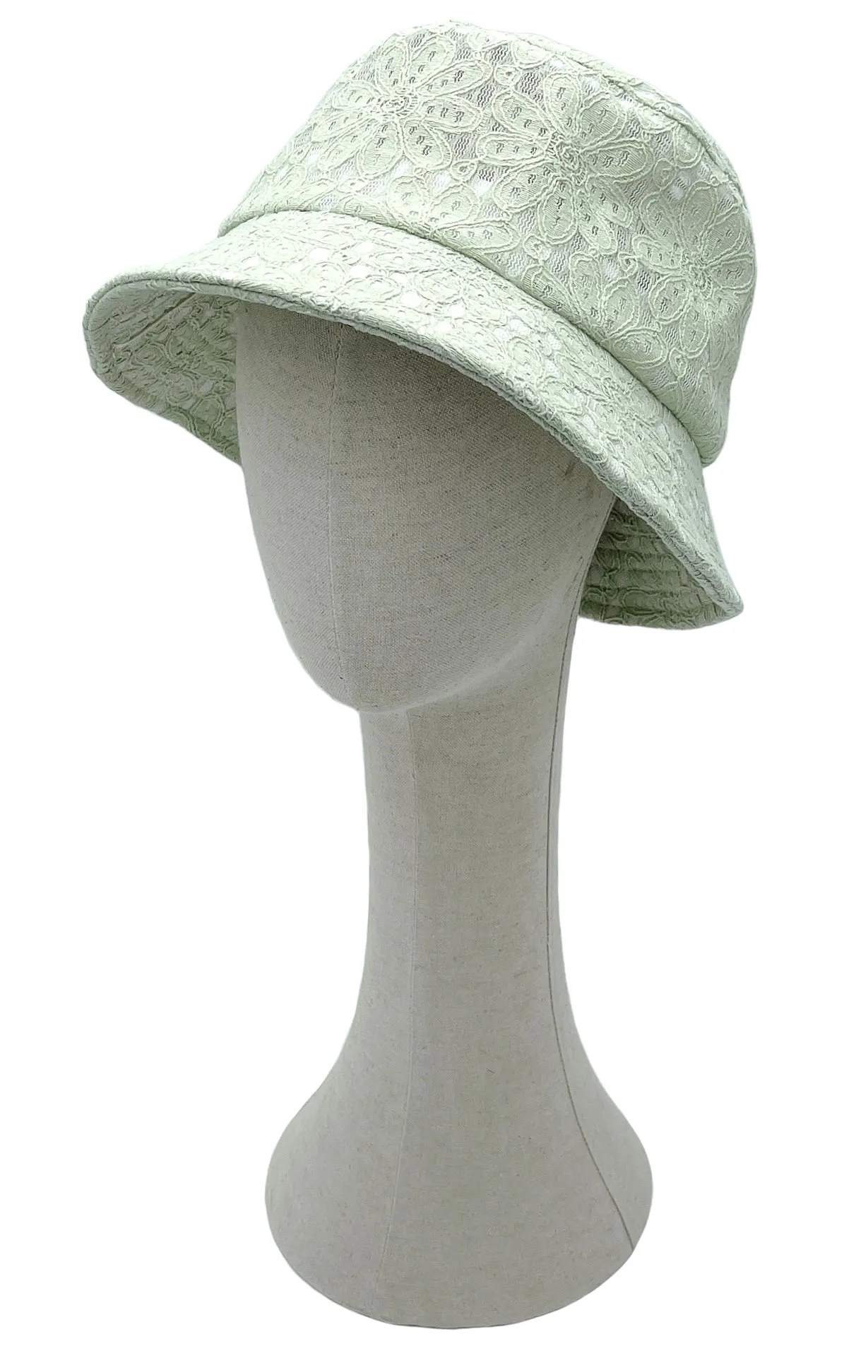 BHU110027 Flower Pattern Lace Bucket Hat