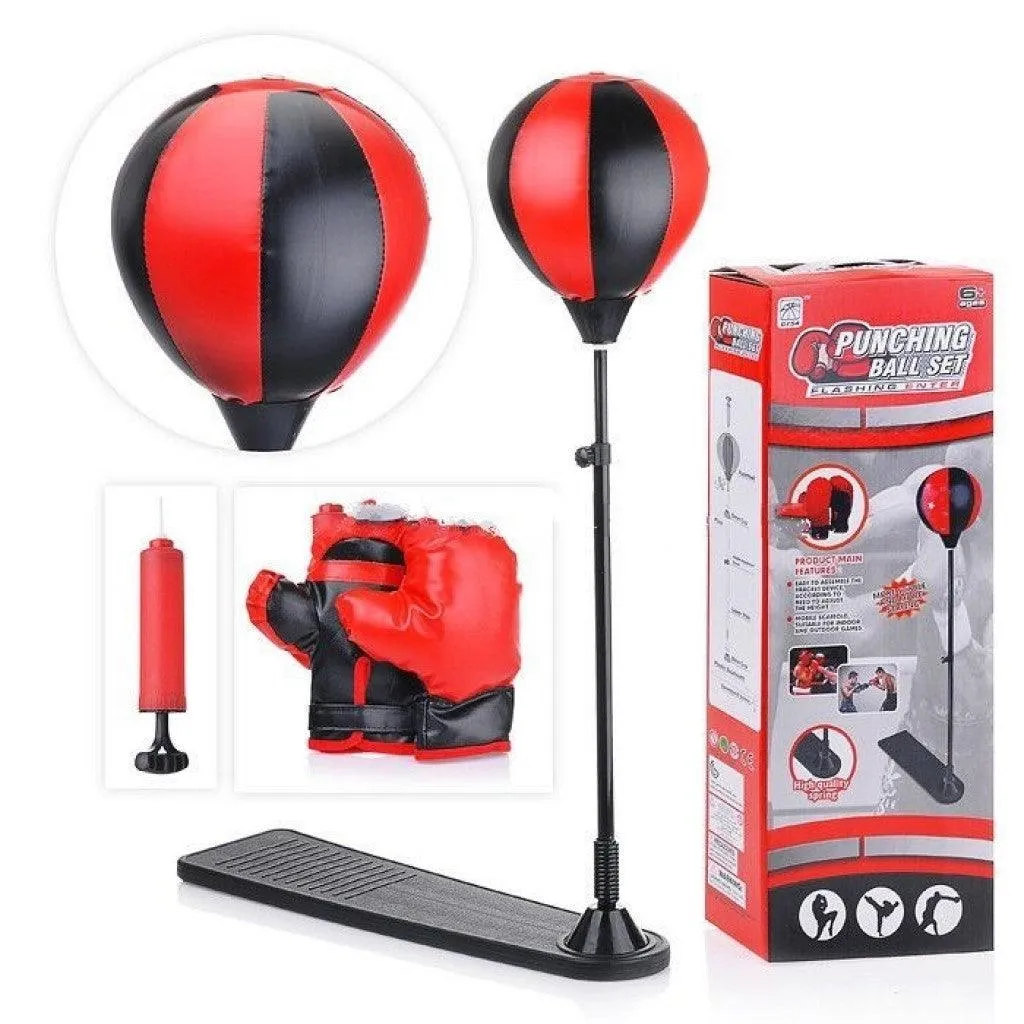 Boxing Ball Set with Gloves For Kids - 115cm Height