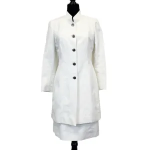 CHANEL - Vintage 90s 97C Cruise - Jacket & Skirt Suit Set - White - 40- US 8