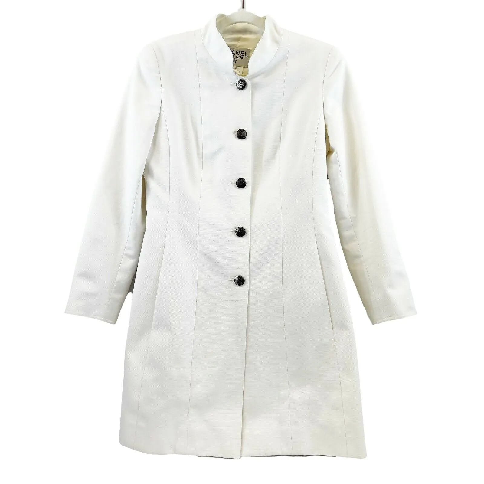 CHANEL - Vintage 90s 97C Cruise - Jacket & Skirt Suit Set - White - 40- US 8