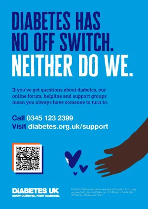 Diabetes UK support poster (Download Only)