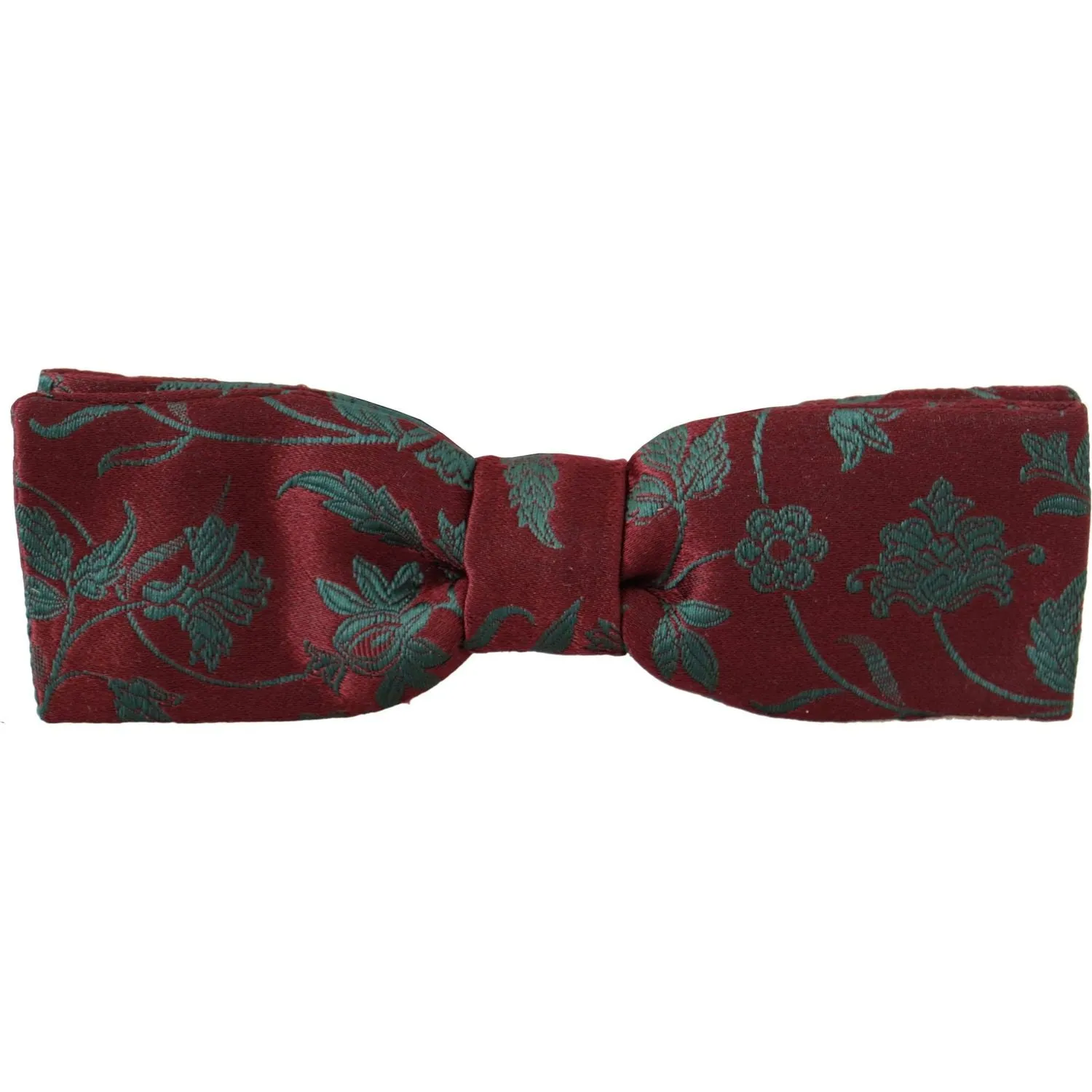 Dolce & Gabbana Elegant Maroon Patterned Bow Tie