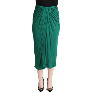 Dolce & Gabbana Elegant Pleated High Waist Midi Skirt