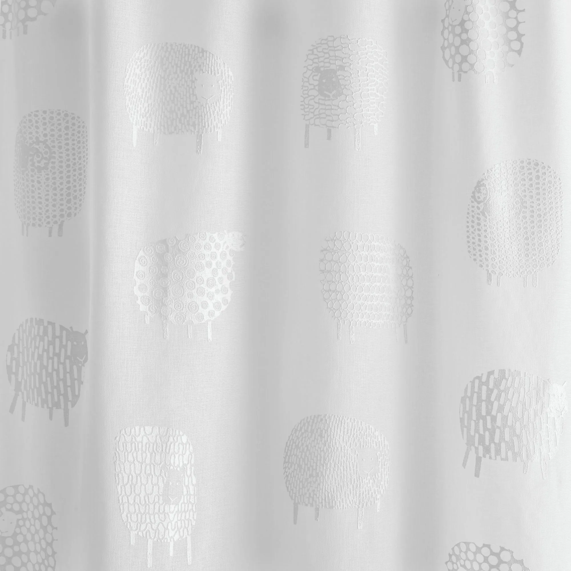 Dotty Sheep Voile Panel by Fusion in White