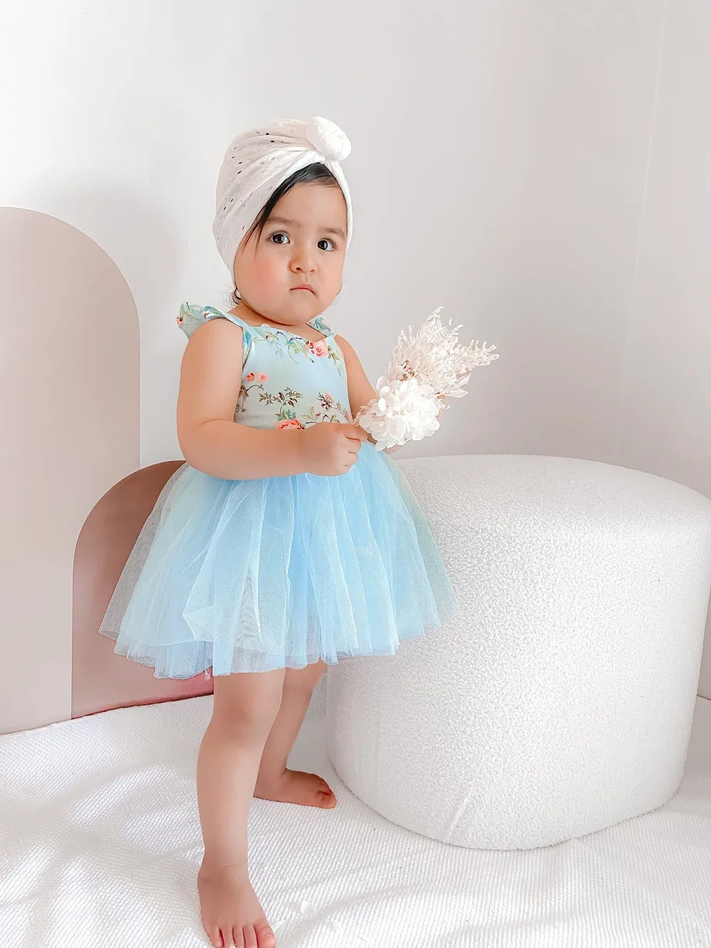 Eloise Blue Blossom Baby Romper