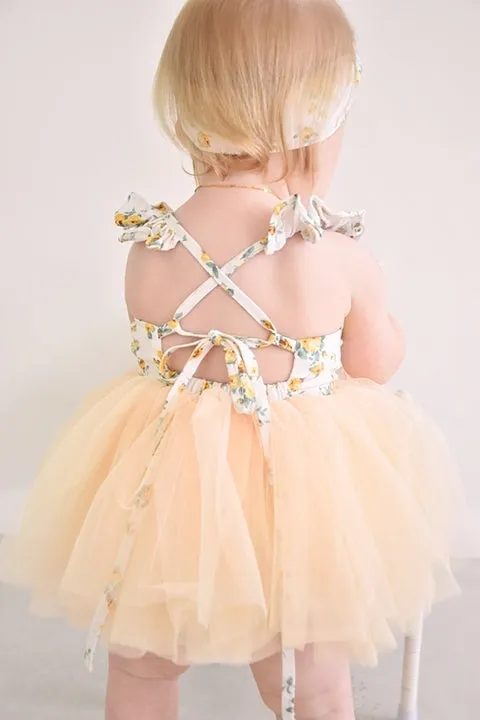 Eloise Yellow Floral Baby Tutu Dress