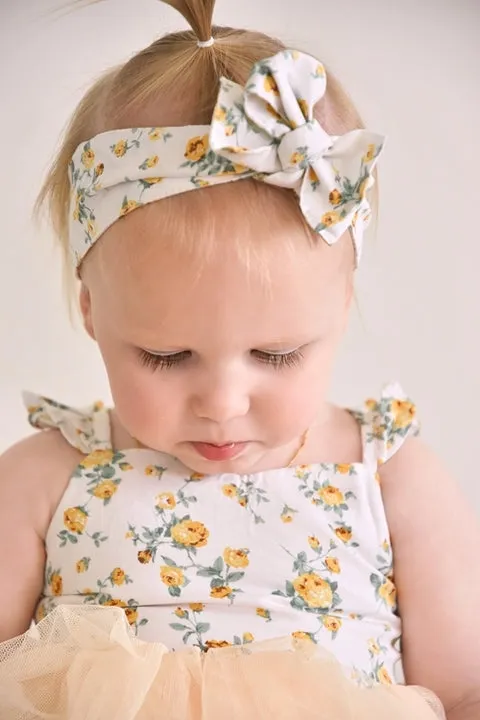 Eloise Yellow Floral Baby Tutu Dress