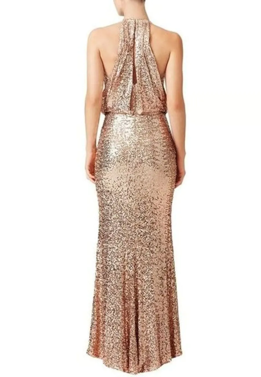 Gold Maria Sequins Gown