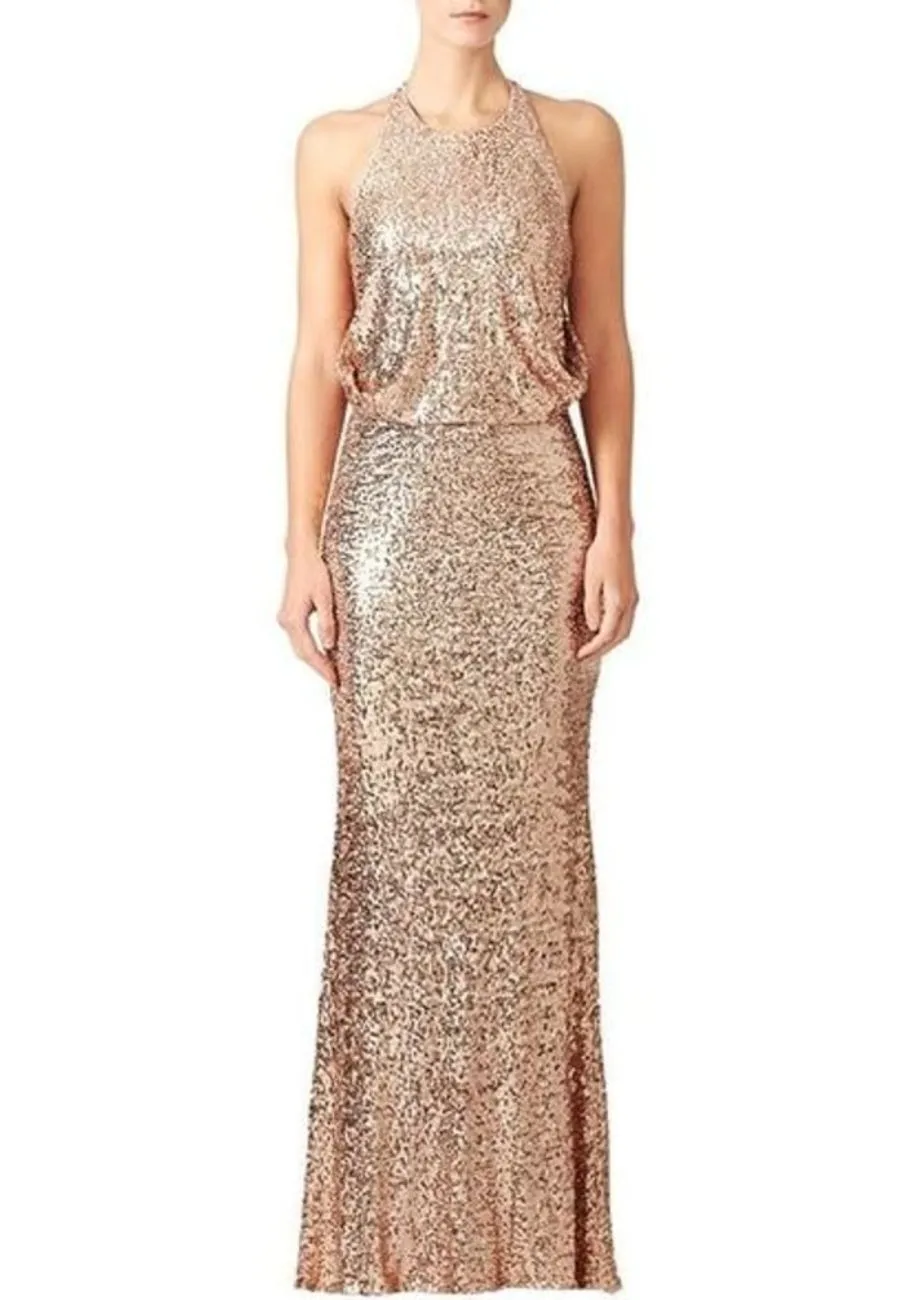 Gold Maria Sequins Gown