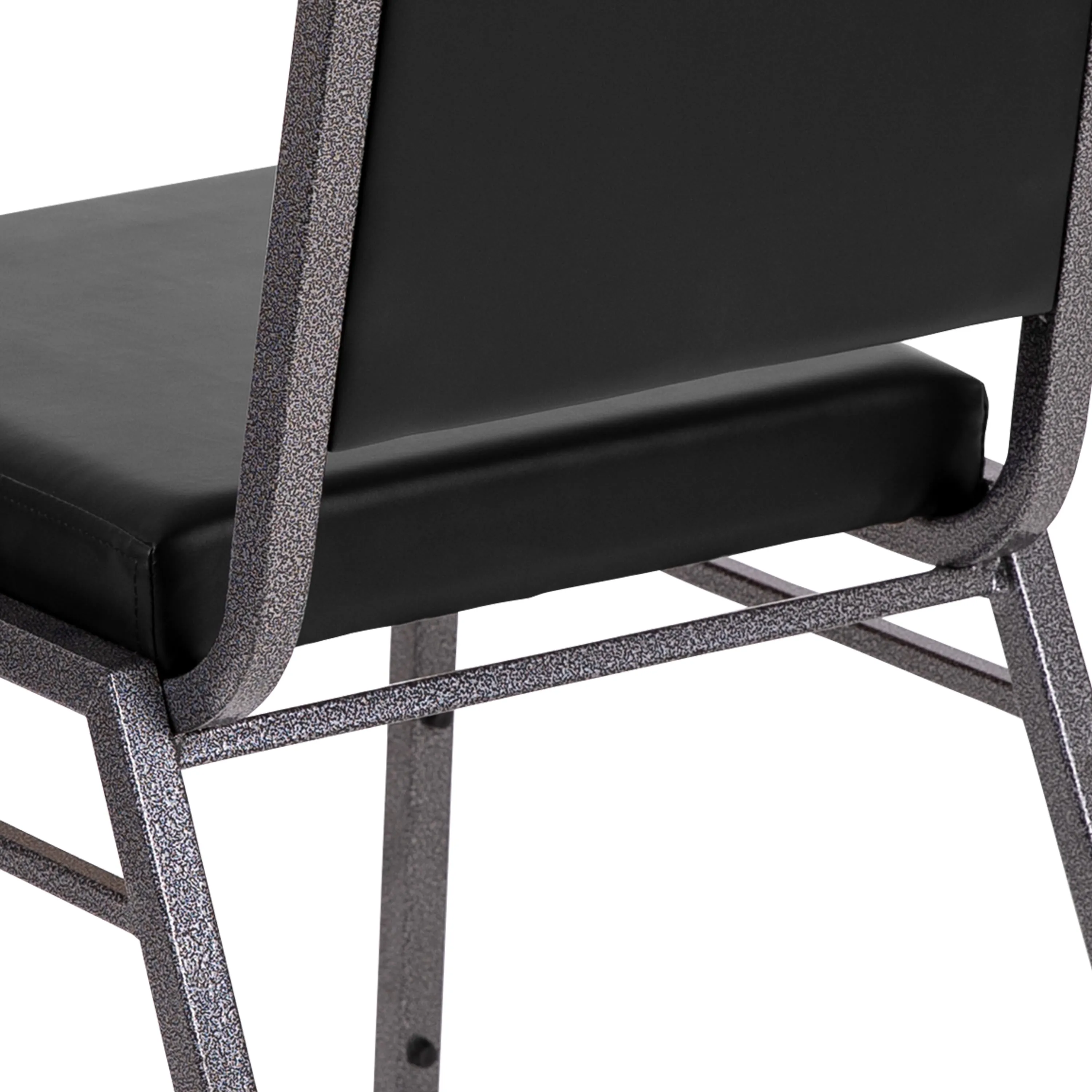 HERCULES Series Square Back Stacking Banquet Chair with Silvervein Frame