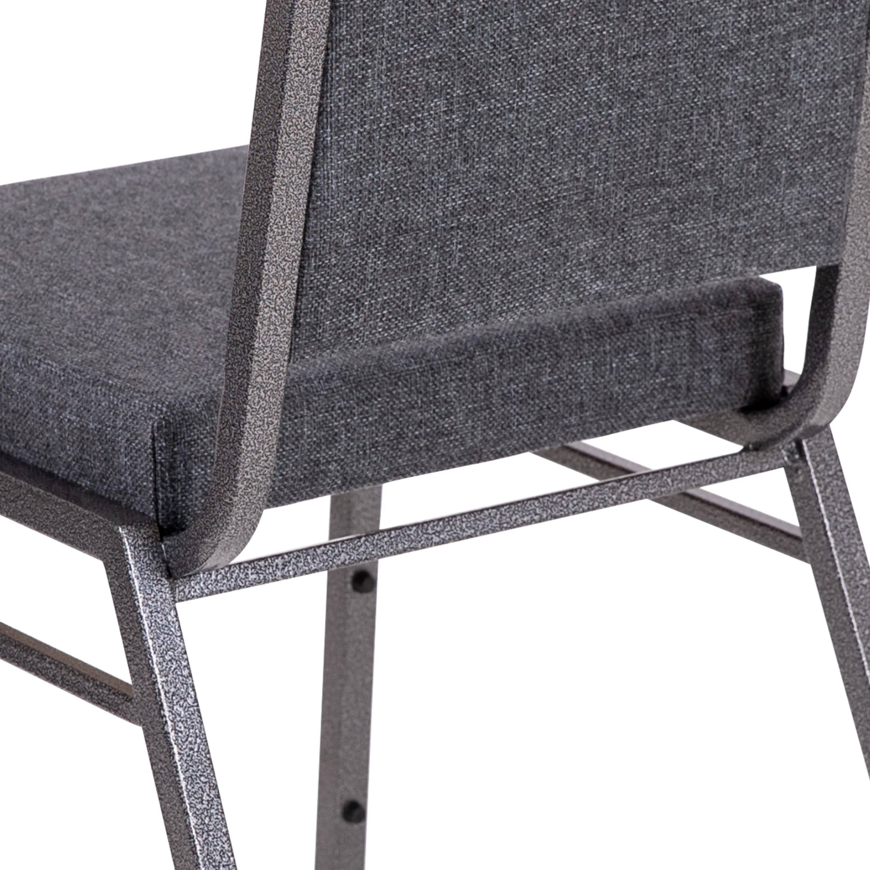 HERCULES Series Square Back Stacking Banquet Chair with Silvervein Frame