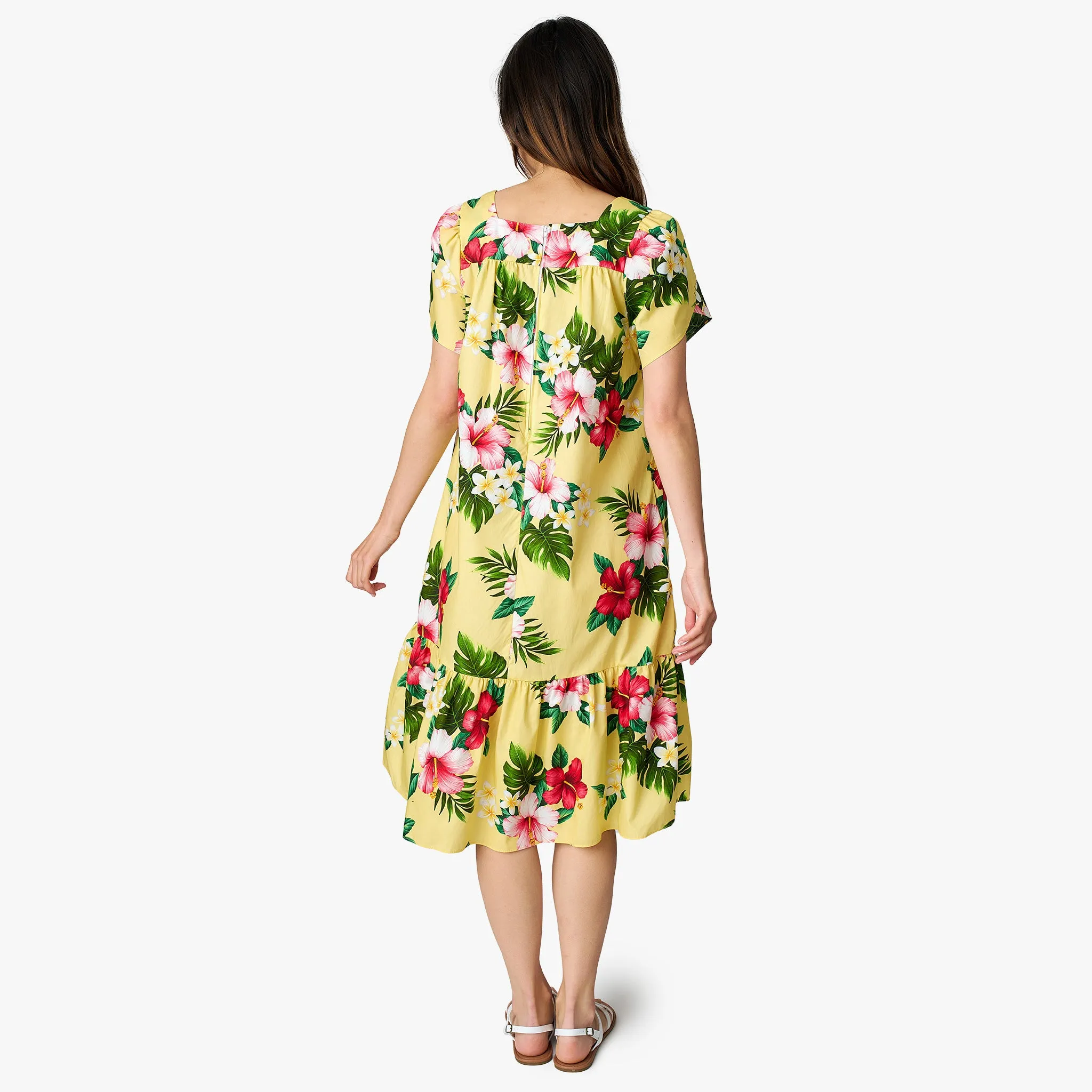 Hibiscus Plumeria Short Muu Muu