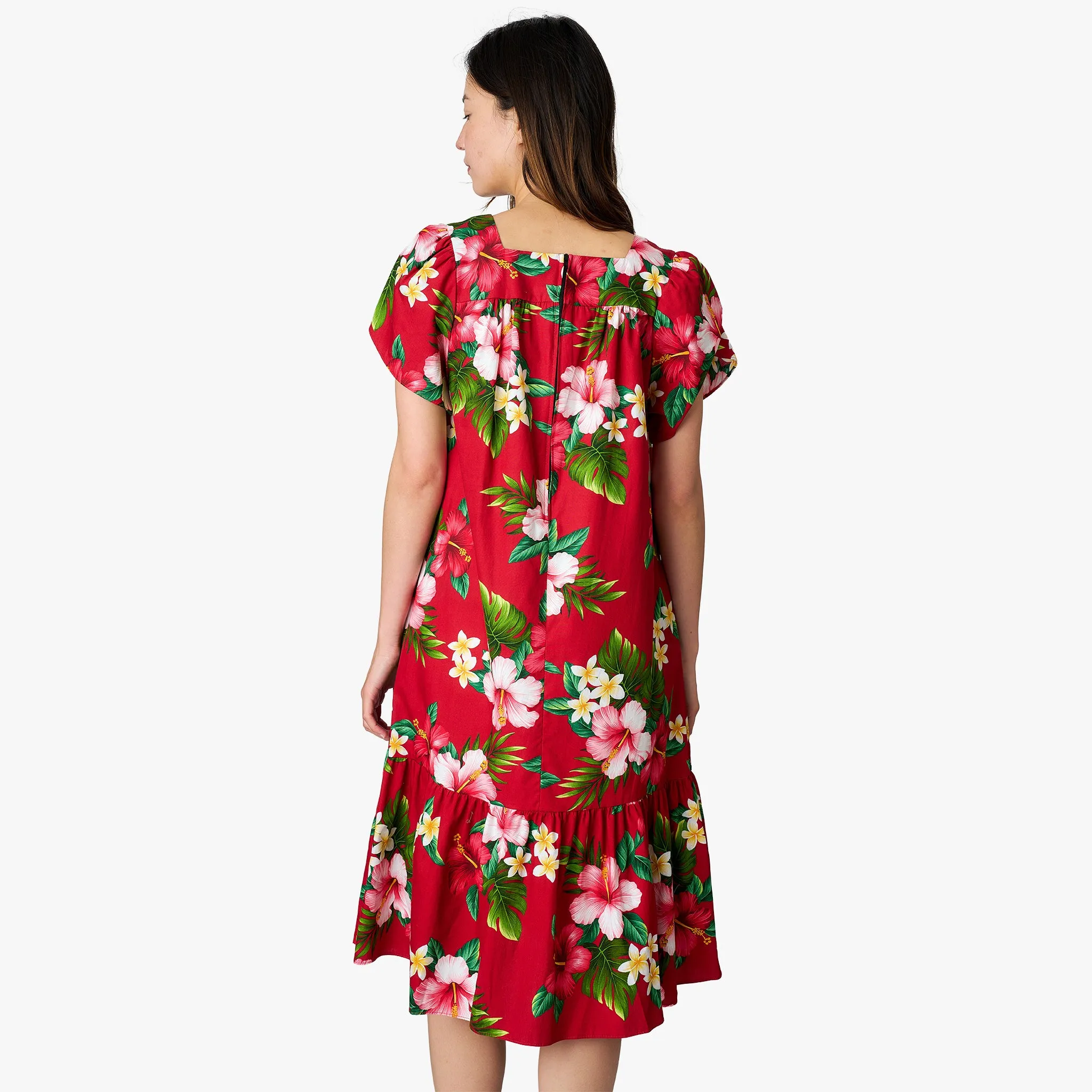 Hibiscus Plumeria Short Muu Muu