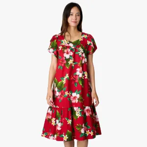 Hibiscus Plumeria Short Muu Muu