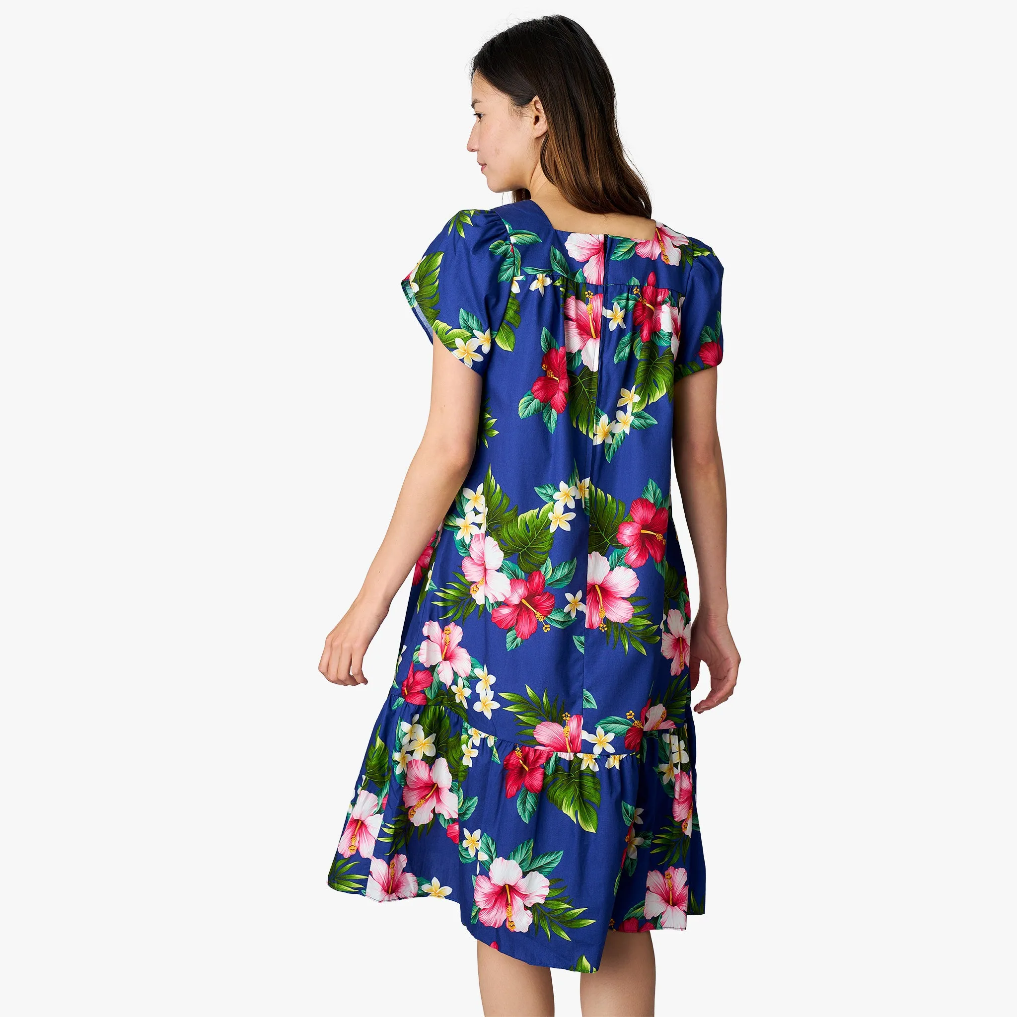 Hibiscus Plumeria Short Muu Muu