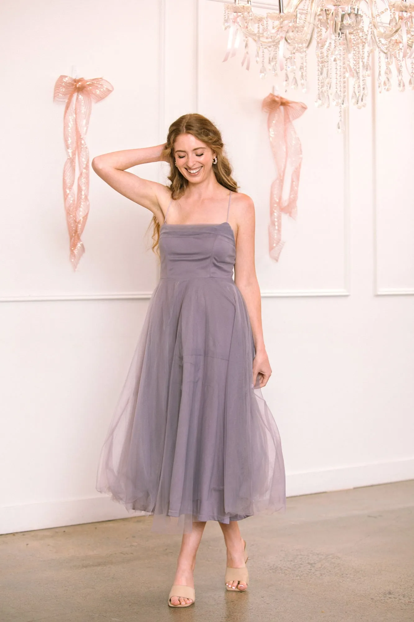 Kaitlyn Tulle Midi Dress