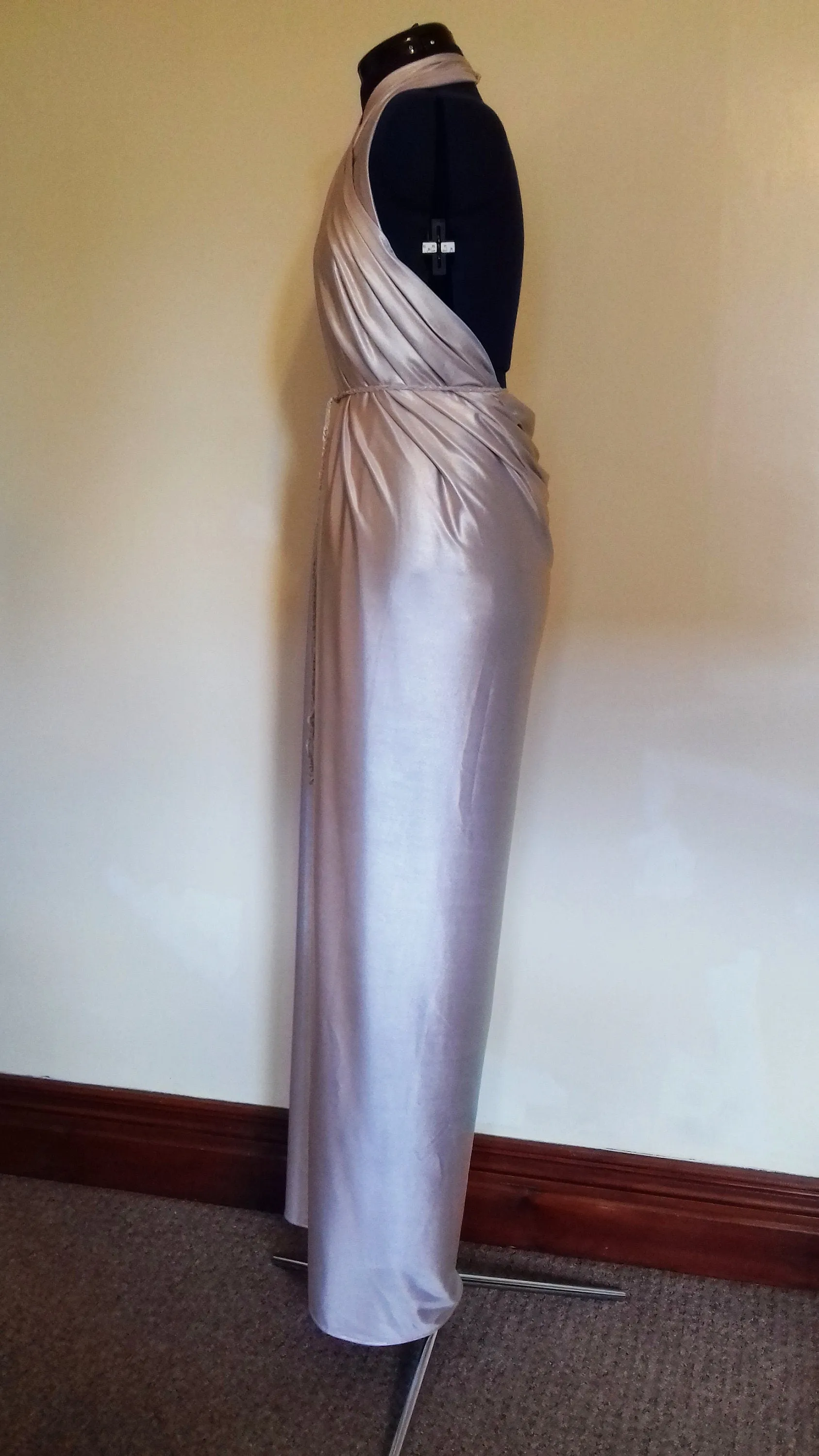 Lavender Grecian Drape Wedding Bridal Dress