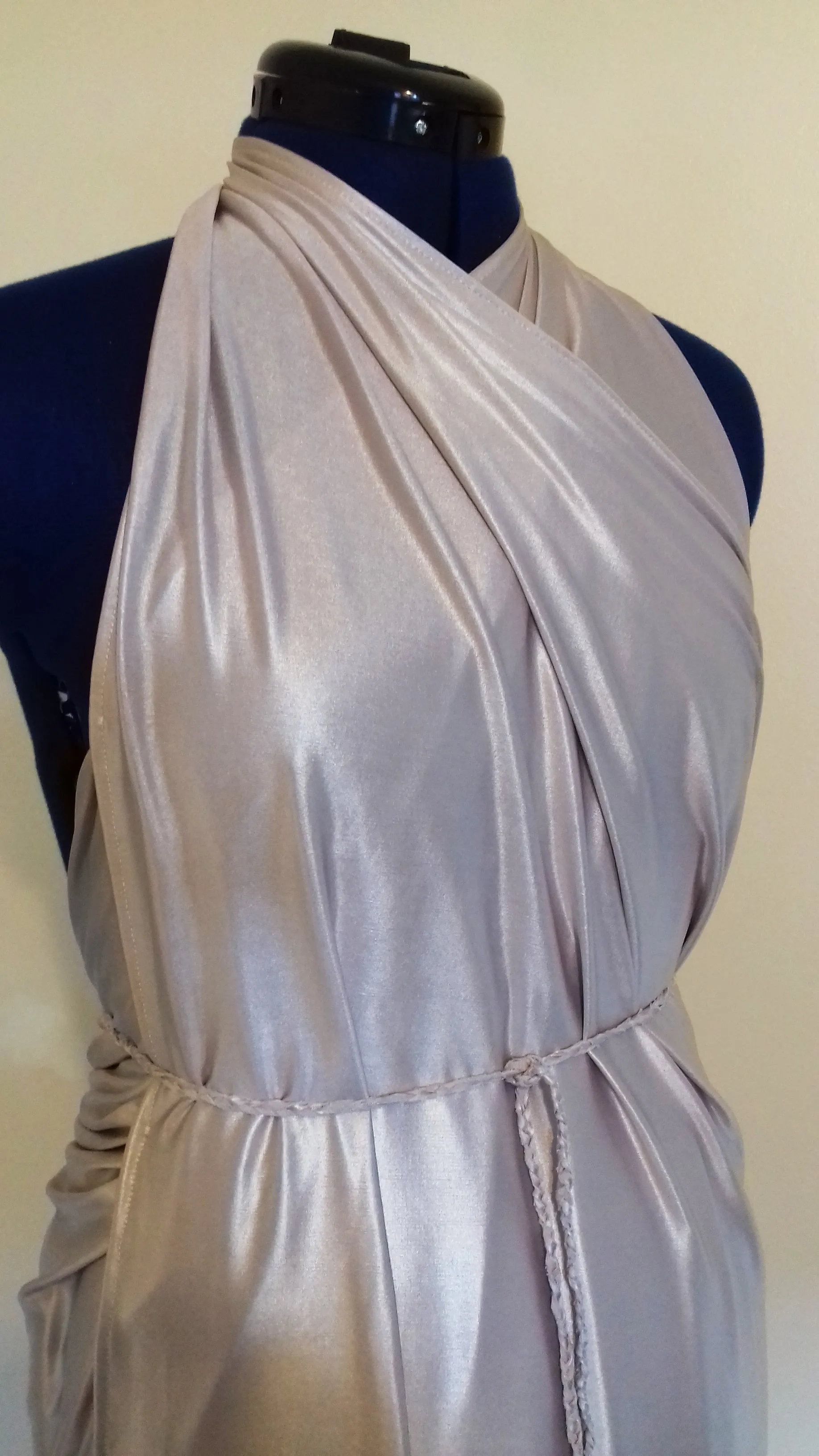 Lavender Grecian Drape Wedding Bridal Dress