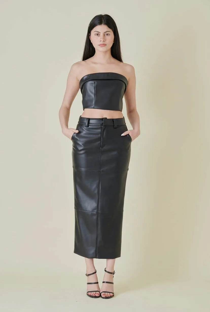 Leather Pencil Skirt