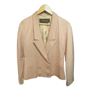 Louis Feraud Wool Pale Pink Skirt Suit UK Size 12