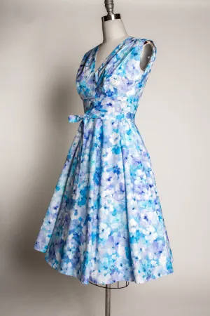 Milan Dress- Monet Floral, Blue *sale