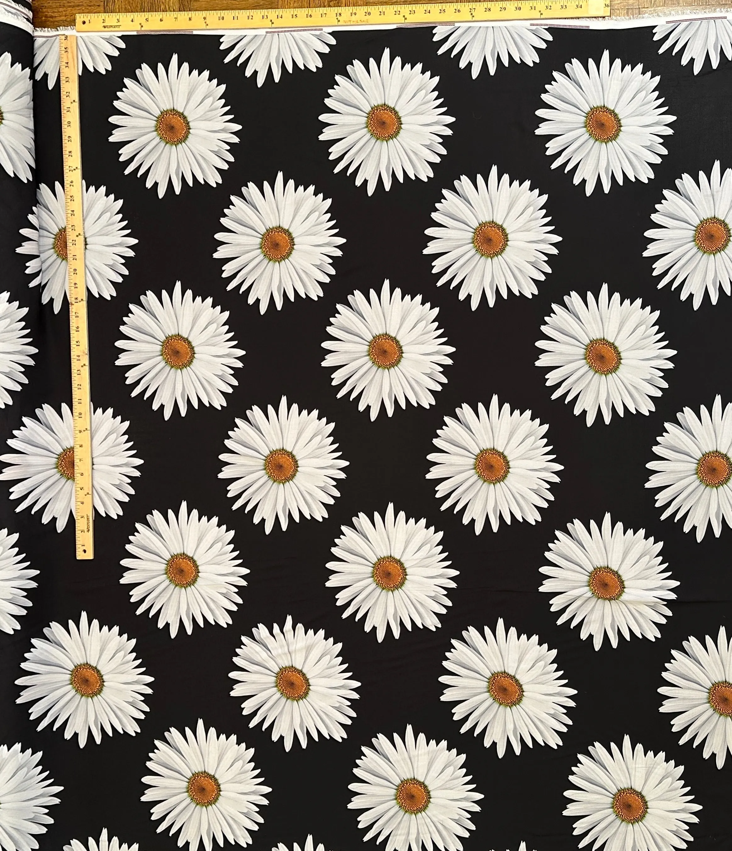 Norma Kamali - Large Scale Daisy Chiffon - 1/2 Yard