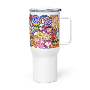 Peanuts Gang Stickers Travel Mug with Handle