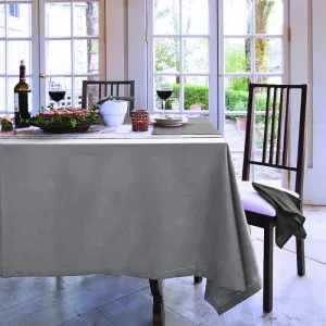 RANS Elegant Hemstitch Grey Tablecloth