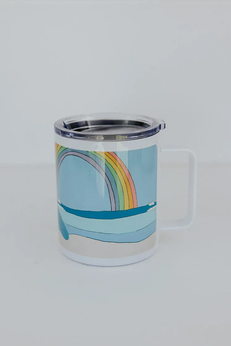 Stainless Steel Mug - Rainbow Surfer